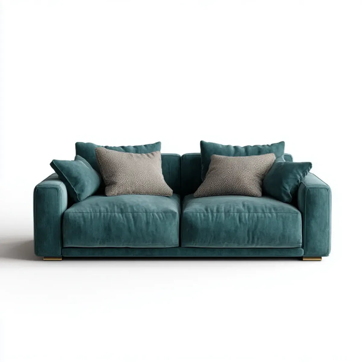 2-Sitzer Sofa Dunkelgrün 180 x 90 x 85 cm Polyester-Samt Rechteckig