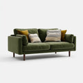 2-Sitzer Sofa Olivgrün mit Polyester-Samtbezug Rechteckig 190 x 90 x 85 cm