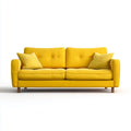2-Sitzer Sofa Gelb 178 x 84 x 85 cm Polyester-Samt Rechteckig