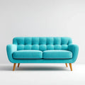 2-Sitzer Sofa Türkis 180 x 82 x 84 cm Polyester Rechteckig