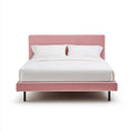 Polsterbett Doppelbett Rosa 160 x 200 cm Polyester-Samtbezug Rechteckig