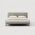Polsterbett Doppelbett Grau 180 x 200 cm Polyester Rechteckig