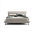 Polsterbett Doppelbett Hellgrau 180 x 200 cm Polyester Rechteckig
