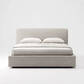 Polsterbett Doppelbett Hellgrau 180 x 200 cm Polyester Rechteckig